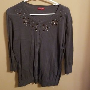 Grey button cardigan